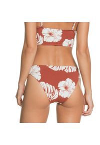 Dół od bikini damski Roxy Garden Trip. Kolor: brązowy. Materiał: elastan, poliamid