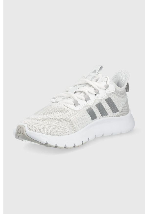 Adidas - adidas buty do biegania Nario Move kolor szary. Zapięcie: sznurówki. Kolor: szary. Materiał: materiał, poliester, guma. Szerokość cholewki: normalna