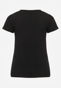 Renee - Czarny T-shirt z Linii Basic Apoxis. Kolor: czarny. Materiał: dzianina. Wzór: jednolity. Styl: elegancki #6