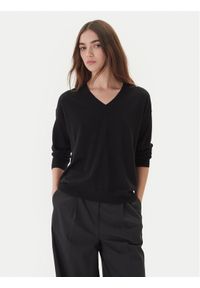 Weekend Max Mara Sweter Fiocchi 2525366042 Czarny Regular Fit. Kolor: czarny. Materiał: wełna