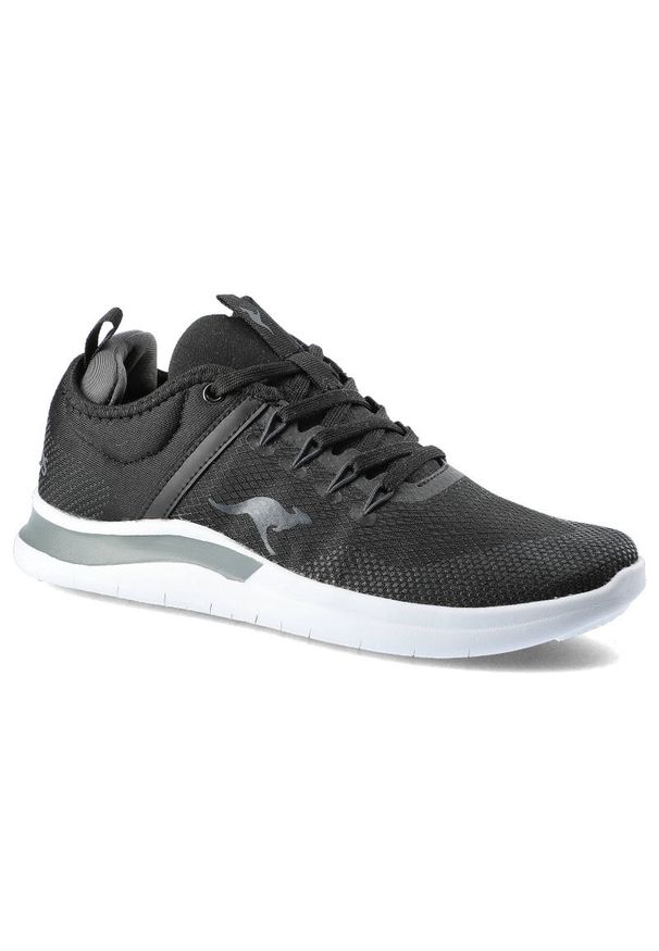 KangaRoos - Szare Sneakersy Kangaroos Damskie Sportowe Buty. Okazja: na co dzień. Kolor: czarny. Materiał: materiał