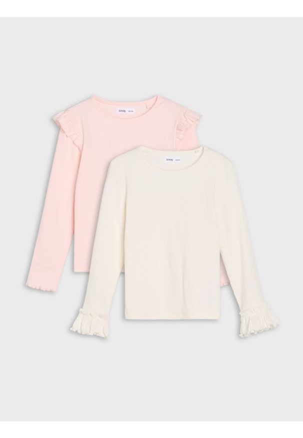 Sinsay - Koszulki z długimi rękawami 2 pack - wielobarwny. Długość rękawa: długi rękaw. Długość: długie
