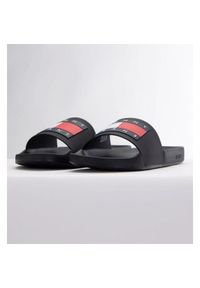 TOMMY HILFIGER - Klapki Tommy Hilfiger Jeans Pool Slides Ess M EM0EM01191BDS czarne. Kolor: czarny. Materiał: jeans #3