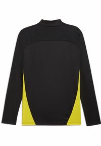 Puma - Męska bluza treningowa z zamkiem 1/4 Borussia Dortmund PUMA Black Faster Yellow. Kolor: czarny, żółty, wielokolorowy. Sport: fitness