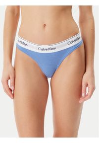 Calvin Klein Underwear Stringi 0000F3786E Niebieski. Kolor: niebieski. Materiał: bawełna