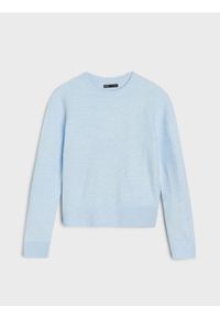 Sinsay - Klasyczny sweter z domieszką wełny - niebieski. Kolor: niebieski. Materiał: wełna. Styl: klasyczny