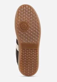 Renee - Czarno-Beżowe Casualowe Sneakersy na Płaskiej Podeszwie z Paskami Jereria. Okazja: na co dzień. Zapięcie: pasek. Kolor: czarny. Materiał: jeans. Obcas: na płaskiej podeszwie #6