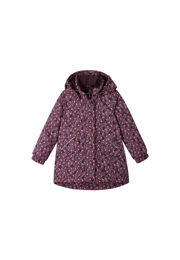 Kurtka wodoodporna dla dziewczynki Reima Reima tec Taho. Kolor: wielokolorowy, fioletowy, czerwony, brązowy. Materiał: puch. Sport: turystyka piesza