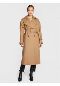 IRO Płaszcz wełniany Kealia AR037 Brązowy Regular Fit. Kolor: brązowy. Materiał: wełna #1