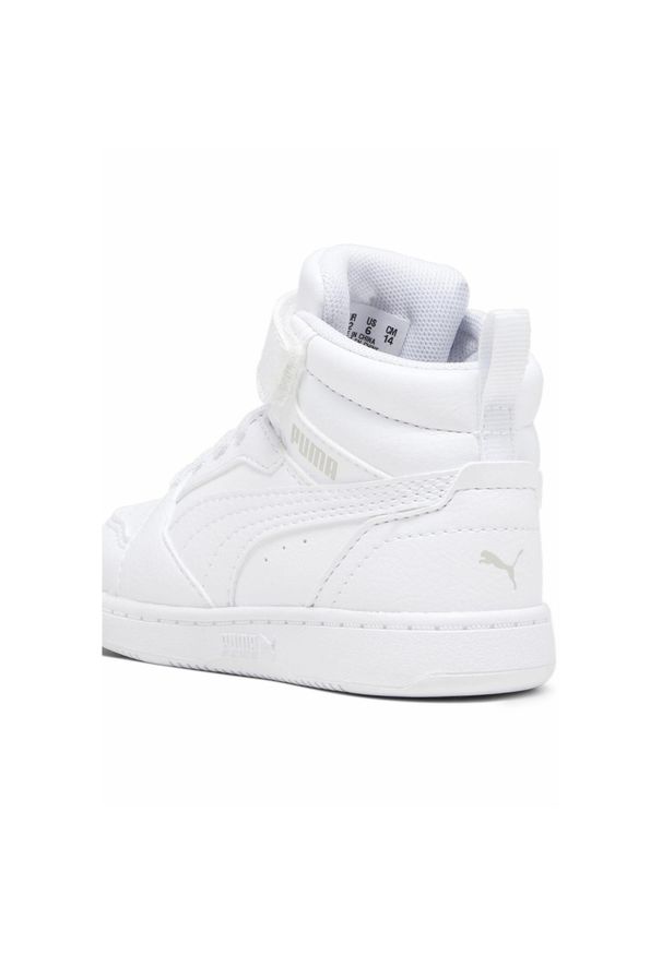 Puma - Buty do chodzenia dla dzieci PUMA Rebound V6 Mid. Kolor: szary, biały, wielokolorowy. Sport: turystyka piesza