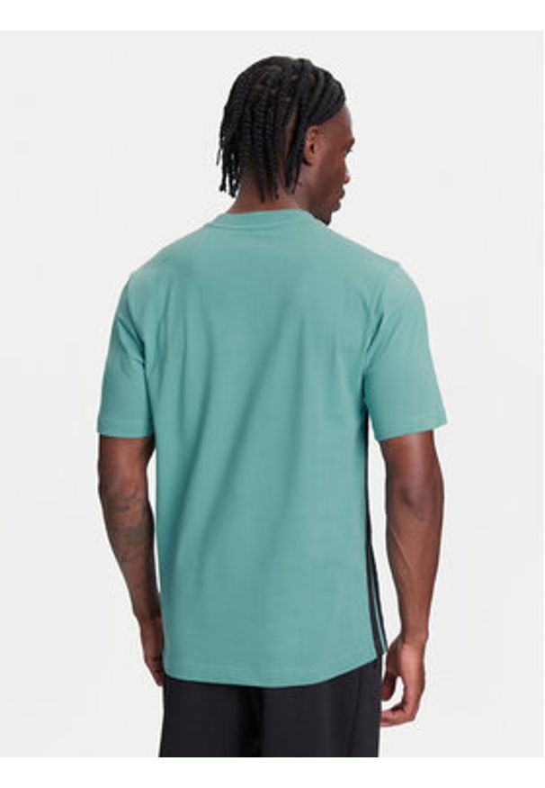 Adidas - adidas T-Shirt Essentials 3-Stripes JX0732 Turkusowy Regular Fit. Kolor: turkusowy. Materiał: bawełna