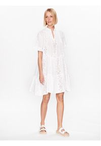Iconique Sukienka letnia IC23 001 Biały Regular Fit. Kolor: biały. Materiał: bawełna. Sezon: lato