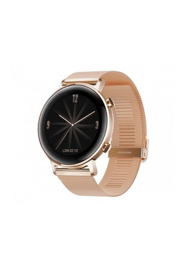 HUAWEI - Smartwatch Huawei Watch GT 2 42mm Elegant złoty. Rodzaj zegarka: smartwatch. Kolor: złoty. Styl: sportowy