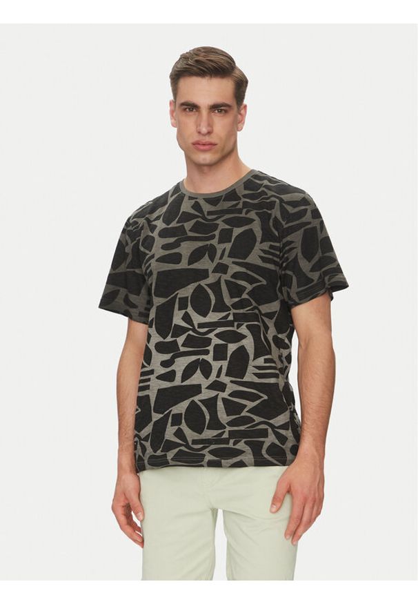 INDICODE T-Shirt Avarua 41-102 Czarny Regular Fit. Kolor: czarny