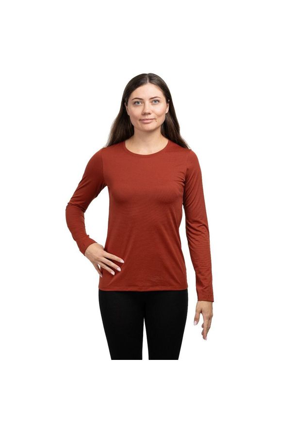 Koszulka trekkingowa damska Arc'teryx Taema Crew Ls. Kolor: brązowy