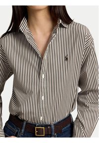 Polo Ralph Lauren Koszula 211910743510 Brązowy Regular Fit. Typ kołnierza: polo. Kolor: brązowy. Materiał: bawełna #5
