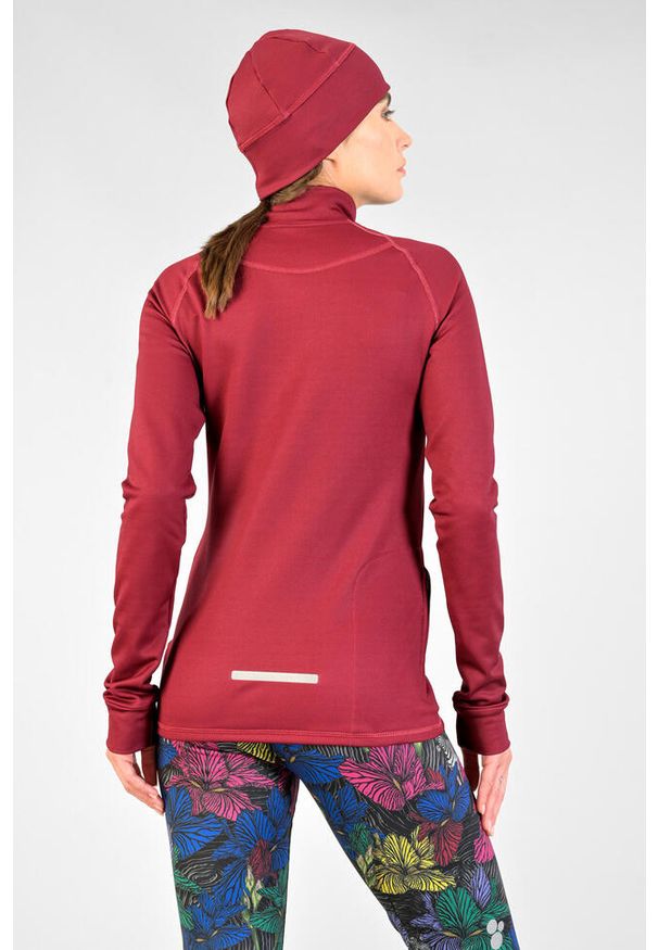 NESSI SPORTSWEAR - Bluza Coldproof Ocieplana Zip Damska Nessi Sportswear. Kolor: wielokolorowy, czerwony, brązowy. Sport: bieganie