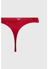 Emporio Armani Underwear stringi 2-pack kolor czerwony. Kolor: czerwony. Materiał: materiał #2