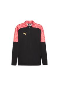 Puma - Męska bluza piłkarska z zamkiem 1/4 indFINAL Forever Faster PUMA. Kolor: wielokolorowy, czarny, różowy. Sport: piłka nożna #1