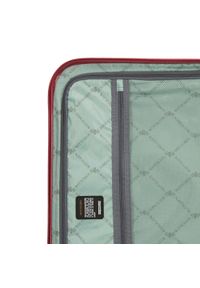 Wittchen - Średnia walizka z ABS-u z nadrukiem różowa. Kolor: różowy. Materiał: guma. Wzór: nadruk. Styl: wakacyjny