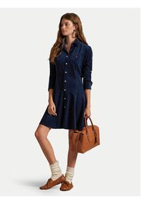 Polo Ralph Lauren Sukienka koszulowa 211972069004 Granatowy Regular Fit. Typ kołnierza: polo. Kolor: niebieski. Materiał: bawełna. Typ sukienki: koszulowe #2
