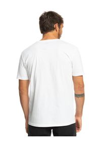 Quiksilver - Koszulka dla Mężczyzn COMP LOGO Biały. Kolor: biały. Materiał: tkanina, bawełna. Wzór: nadruk. Sport: skateboard