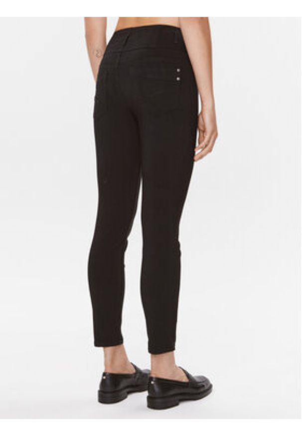 Fransa Spodnie materiałowe 20608336 Czarny Slim Fit. Kolor: czarny. Materiał: wiskoza