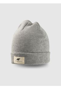 4f - 4F Czapka zimowa uniseks - szara Uniwersalny. Kolor: szary. Materiał: poliester, materiał. Sezon: zima. Styl: klasyczny, sportowy #1