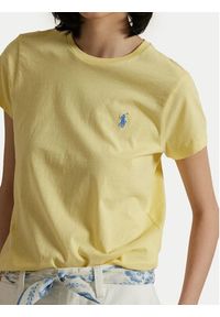 Polo Ralph Lauren T-Shirt 211898698033 Żółty Straight Fit. Typ kołnierza: polo. Kolor: żółty. Materiał: bawełna