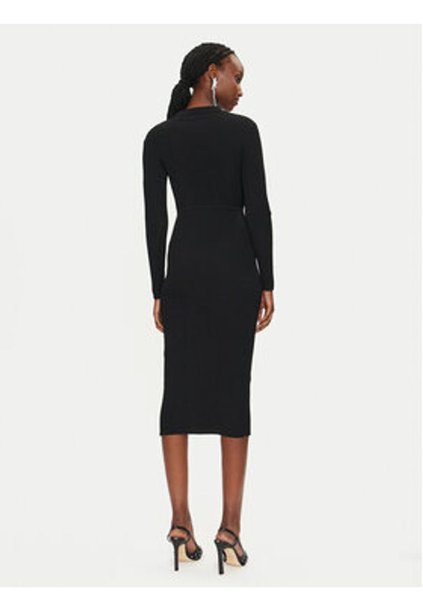 Pinko - PINKO Sukienka dzianinowa Viscosa Mix 104033 A239 Czarny Slim Fit. Kolor: czarny. Materiał: syntetyk