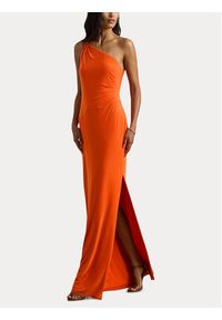 Lauren Ralph Lauren - LAUREN RALPH LAUREN Sukienka wieczorowa 253751483033 Pomarańczowy Slim Fit. Kolor: pomarańczowy. Materiał: syntetyk. Styl: wizytowy #4