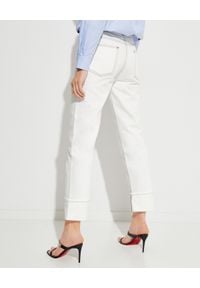 Burberry - BURBERRY - Białe jeansy z kontrastowymi przeszyciami. Kolor: biały #3