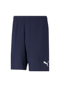 Puma - Męskie Spodenki Dresowe TeamRISE. Kolor: niebieski. Materiał: dresówka