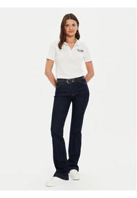 TOMMY HILFIGER - Tommy Hilfiger Polo Script WW0WW43624 Écru Slim Fit. Typ kołnierza: polo. Materiał: bawełna #5