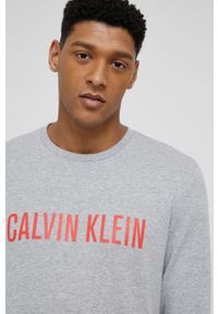 Calvin Klein Underwear Longsleeve piżamowy kolor szary gładka. Kolor: szary. Materiał: dzianina. Długość: długie. Wzór: gładki #2