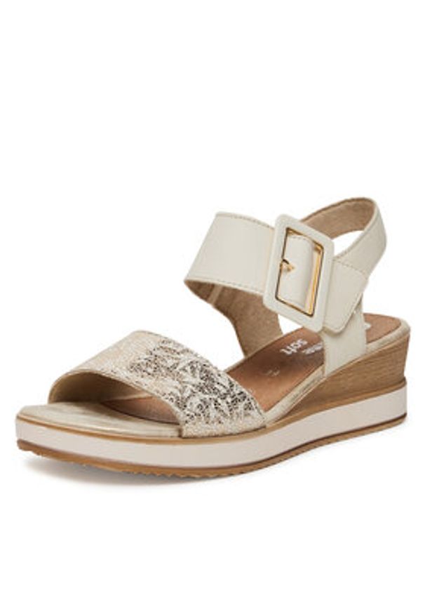 Remonte Sandały D6453-61 Beżowy. Kolor: beżowy. Materiał: skóra