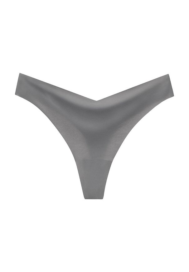 Intica - Stringi bezszwowe z obniżonym stanem do codziennego noszenia Tiffie. Stan: obniżony. Kolor: szary. Materiał: materiał