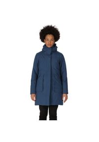 Kurtka uniwersalna damska Regatta Parka Yewbank Ll. Typ kołnierza: kaptur. Kolor: niebieski. Materiał: syntetyk. Długość: długie. Sport: turystyka piesza #1