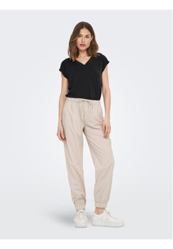 only - ONLY T-Shirt Free 15287041 Czarny Regular Fit. Kolor: czarny. Materiał: syntetyk