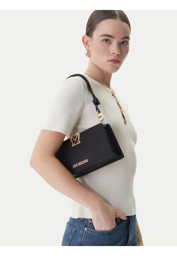 Love Moschino - LOVE MOSCHINO Torebka JC4128PP1OLM0000 Czarny. Kolor: czarny. Materiał: skórzane