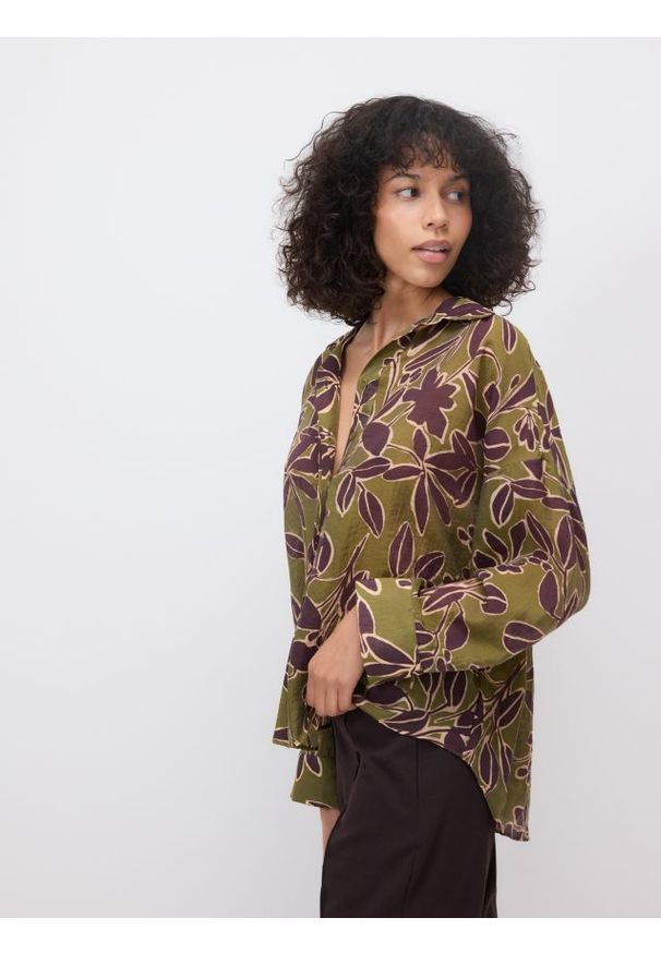 Reserved - Wzorzysta koszula - wielobarwny. Materiał: tkanina