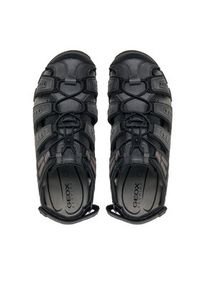 Geox Sandały Uomo Sandal Strada U4524C 000ME C9999 Czarny. Kolor: czarny. Materiał: skóra #5