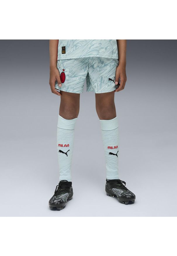 Puma - Młodzieżowe szorty bramkarskie AC Milan 25/26 PUMA. Kolor: czerwony, zielony, wielokolorowy. Materiał: tkanina. Sport: piłka nożna