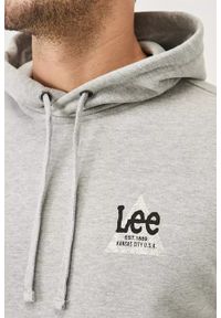 Lee - LEE SMALL TRIANGLE HOODI MĘSKA BLUZA Z KAPTUREM LOGO GREY MELE L82DEJ37 112140909. Typ kołnierza: kaptur #4