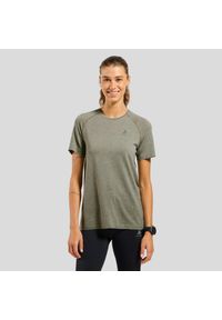 Koszulka damska Odlo ESSENTIAL SEAMLESS T-shirt crew neck l/s. Kolor: szary. Sport: bieganie
