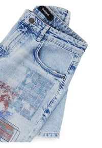 Desigual Szorty jeansowe Inidan 25SWDD24 Niebieski Straight Fit. Kolor: niebieski. Materiał: bawełna #2