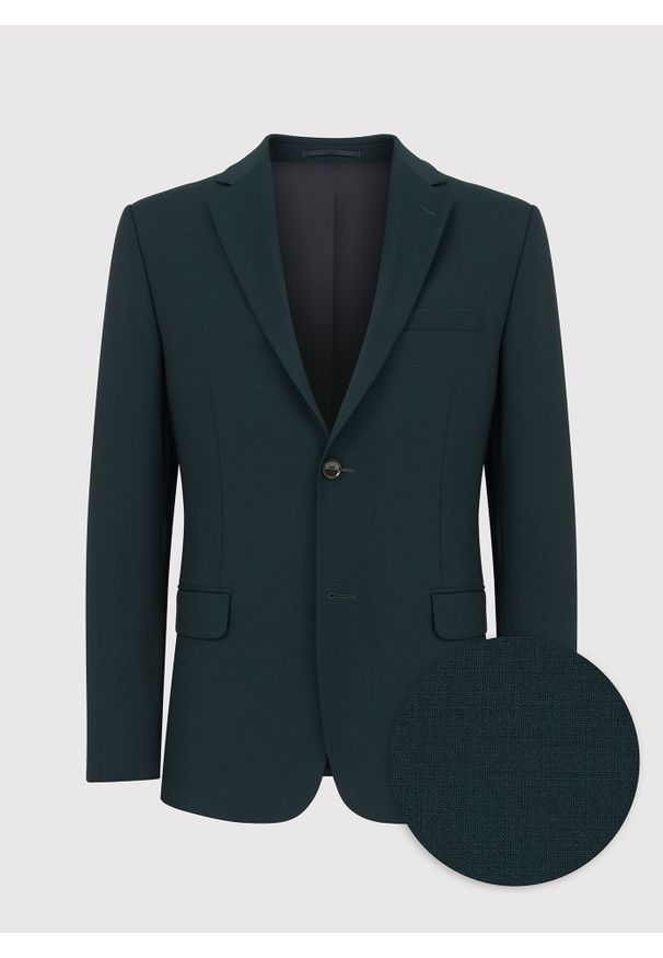 Pako Lorente - PAKO LORENTE – Wełniana zielona marynarka garniturowa. Kolor: zielony. Materiał: wełna. Styl: elegancki