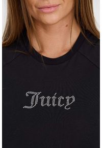 Juicy Couture - JUICY COUTURE Czarny t-shirt Retroshrunken Tee. Kolor: czarny #3