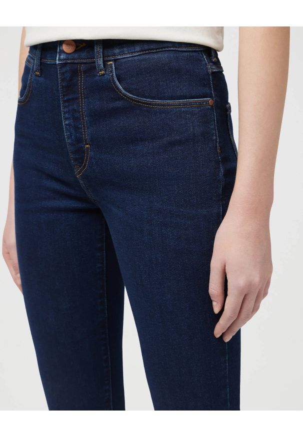 Wrangler - DAMSKIE SPODNIE WRANGLER SLIM DARK WASH 112352574
