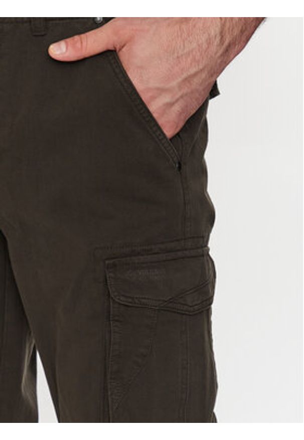 Volcano Spodnie materiałowe Hampter M07234-S23 Khaki Regular Fit. Kolor: brązowy. Materiał: bawełna, materiał